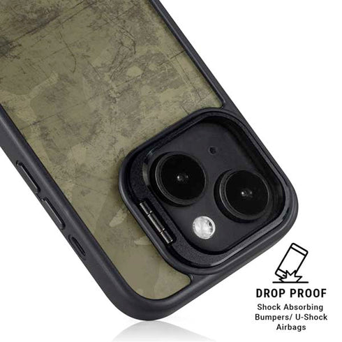 Desert Camo iPhone 15 Kickstand Case
